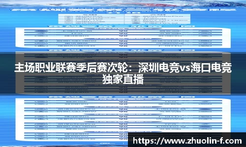 主场职业联赛季后赛次轮：深圳电竞vs海口电竞独家直播