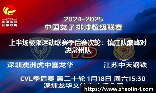 上半场极限运动联赛季后赛次轮：镇江队巅峰对决常州队